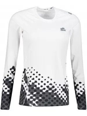 Frauen funktionales t -Shirt mit langen Ärmeln Premium ALTISPORT VOJ/ALW109TR03 WEIß -UND -SCHWARZ