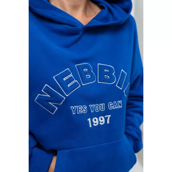  Übergroßes Kapuzensweatshirt GYM RAT 256 BLAU Nebbia 