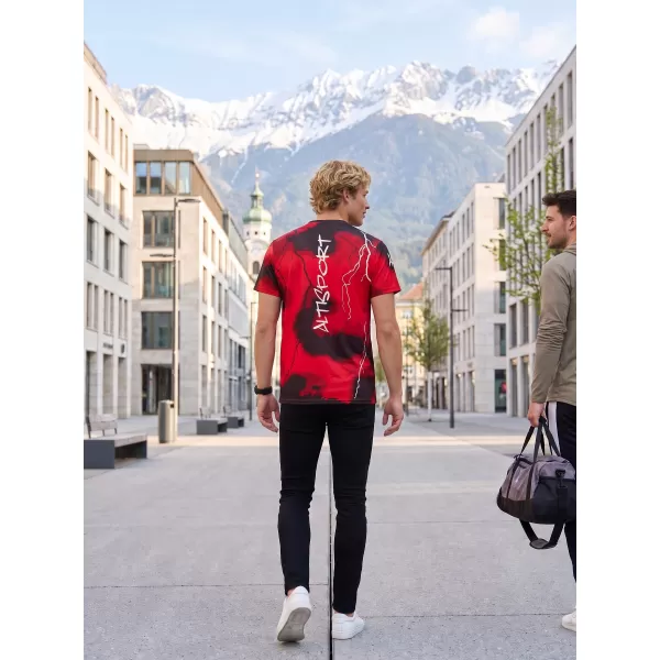  Männer funktionaler T -Shirt Premium ALTISPORT VOJ/ALM113TR01 ROT 