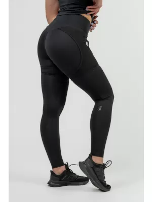 Damen-Sportleggings mit INTENSE Mesh 838 BLACK Nebbia