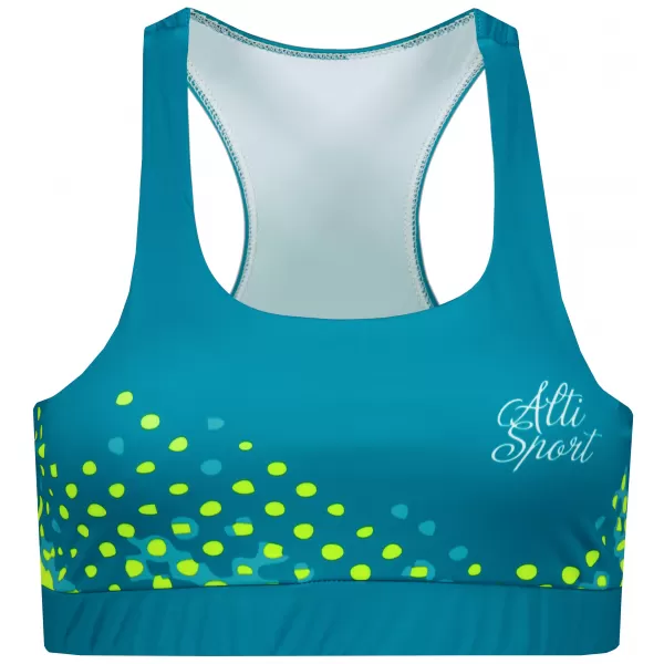  Frauenfunktional Sport Bra Premium ALTISPORT VOJ/ALW109POD01 EMERALD/FLUO GELB 