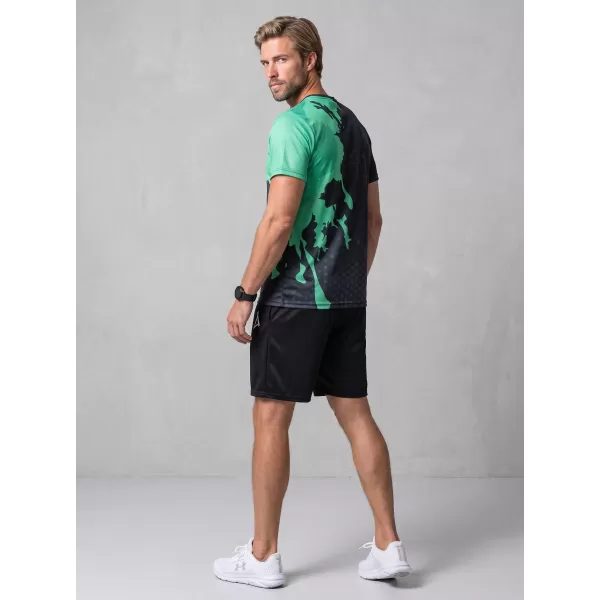  Männer funktionaler T -Shirt Premium ALTISPORT VOJ/ALM112TR01 SCHWARZ-TYRKYS 