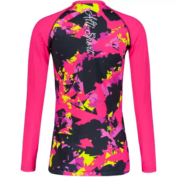  Frauen funktionales t -Shirt mit langen Ärmeln Premium ALTISPORT VOJ/ALW110TR03 PINK -BLACK 