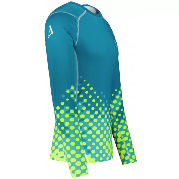  Funktionelle Kompression t -Shirt von Männern mit langarmiger Prämie ALTISPORT VOJ/ALM109TR03 EMERALD-FLUO 