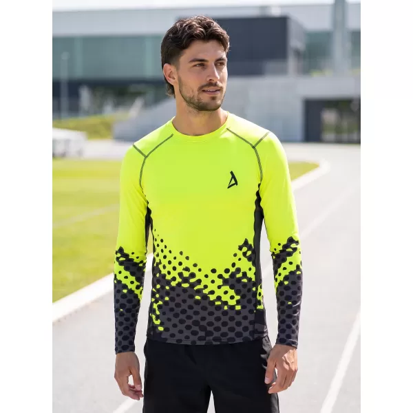 Funktionelle Kompression t -Shirt von Männern mit langarmiger Prämie ALTISPORT VOJ/ALM109TR03 FLUO GELB 