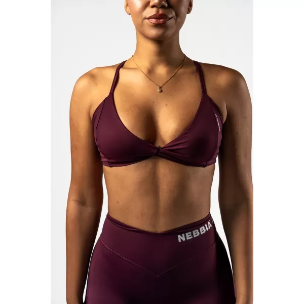  Sport-BH mit mittlerer Unterstützung TWIST-KNOT 423 DARK RED Nebbia 