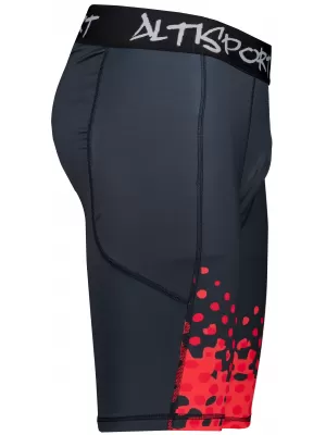 Männersport -Leggings über den Knien der Prämie ALTISPORT VOJ/ALM109LEG02 ROT/SCHWARZ