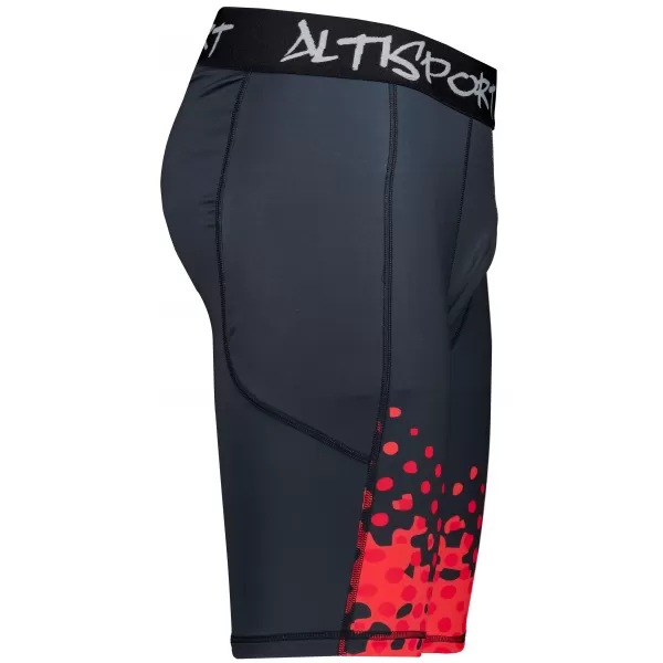  Männersport -Leggings über den Knien der Prämie ALTISPORT VOJ/ALM109LEG02 ROT/SCHWARZ 