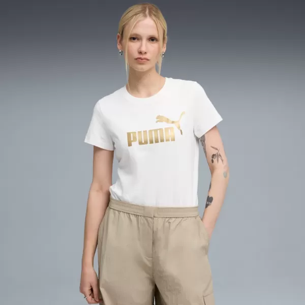  Hemd PUMA ESS METALLIC NO. 1 LOGO TEE 631536-52 WEIß 