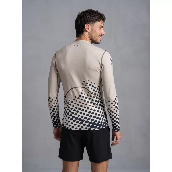 Funktionelle Kompression t -Shirt von Männern mit langarmiger Prämie ALTISPORT VOJ/ALM109TR03 HELLBRAUN 