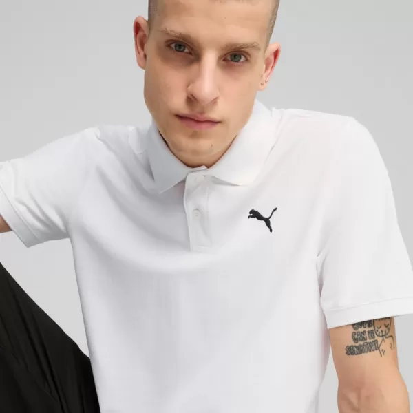  Herren t -Shirt mit einem Kragen PUMA ESS PIQUE POLO 682554-02 WEIß 