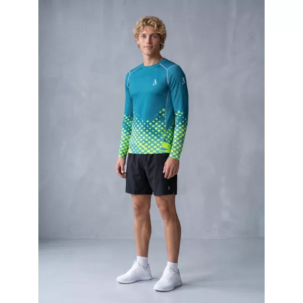  Funktionelle Kompression t -Shirt von Männern mit langarmiger Prämie ALTISPORT VOJ/ALM109TR03 EMERALD-FLUO 
