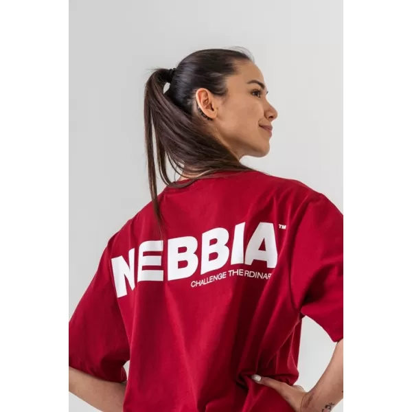 Übergroßes T-Shirt GYM ESSENTIALS 381 DARK RED Nebbia 