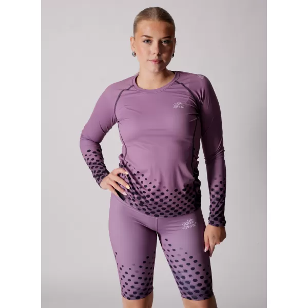  Frauen funktionales t -Shirt mit langen Ärmeln Premium ALTISPORT VOJ/ALW109TR03 LILA 