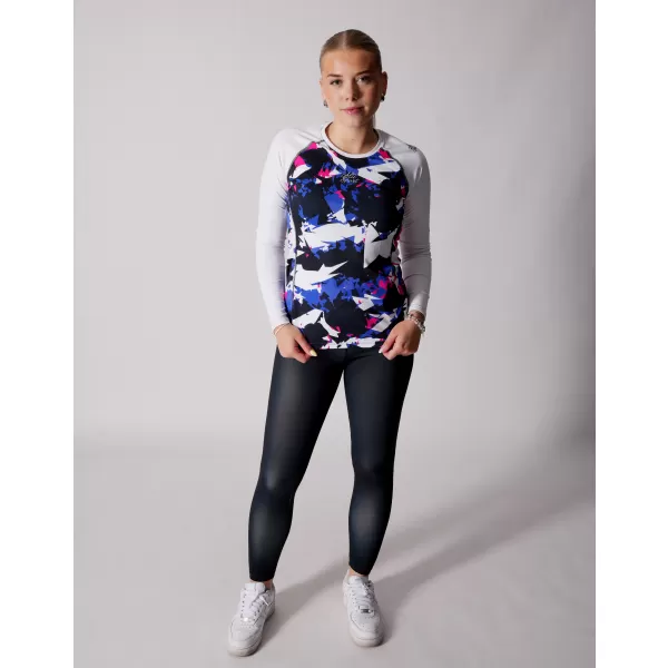  Frauen funktionales t -Shirt mit langen Ärmeln Premium ALTISPORT VOJ/ALW110TR03 VIOLETT -WEIß 