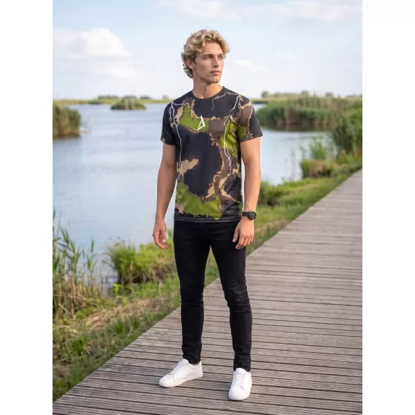  Männer funktionaler T -Shirt Premium ALTISPORT VOJ/ALM113TR01 MILITÄR 
