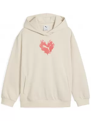 Baby Sweatshirt PUMA FLAMING LOVE HOODIE 685109_87 ALPINER SCHNEE