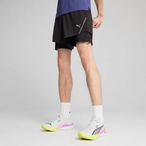  Shorts PUMA M RUN ULTRAWEAVE 2IN1 5"" SHORT​ 526635-01 SCHWARZ 