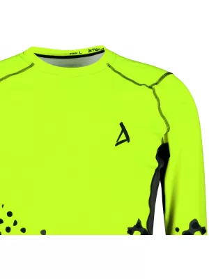 Funktionelle Kompression t -Shirt von Männern mit langarmiger Prämie ALTISPORT VOJ/ALM109TR03 FLUO GELB