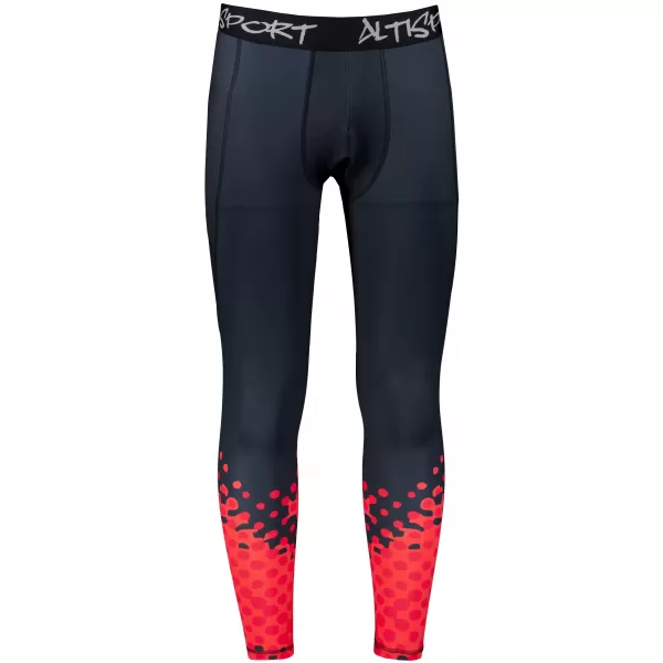  Lange Premium-Sportleggings für Herren ALTISPORT VOJ/ALM109LEG01 ROT/SCHWARZ 