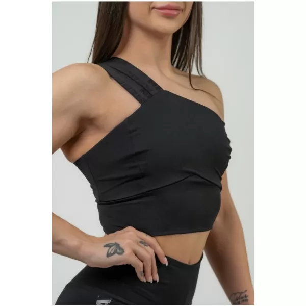  Damen-Sport-BH mit hoher Unterstützung INTENSE Asymmetric 841 BLACK/GOLD Nebbia 