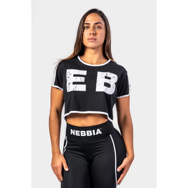  Crop-Top-T-Shirt GAME ON 610 SCHWARZ Nebbia 