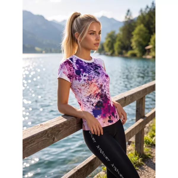  Hochwertiges Funktions-T-Shirt für Damen ALTISPORT VOJ/ALW055TR01 LILA/ORANGE 