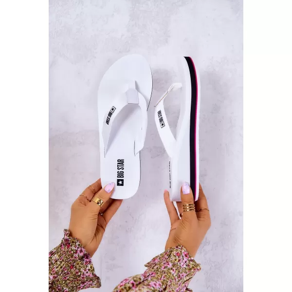  Damen-Flip-Flops mit Keilabsatz BIG STAR JJ274A333 WEISS Big Star Shoes 
