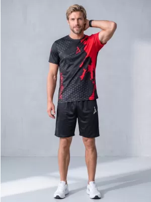 Männer funktionaler T -Shirt Premium ALTISPORT VOJ/ALM112TR01 SCHWARZ