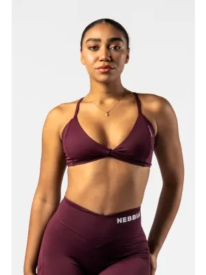 Sport-BH mit mittlerer Unterstützung TWIST-KNOT 423 DARK RED Nebbia