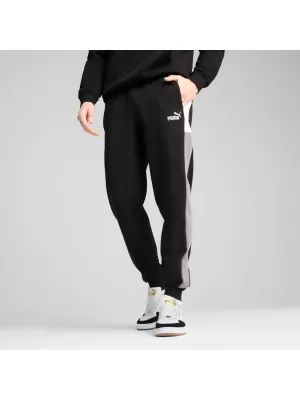 Herren-Jogginghose PUMA ESS BLOCK SWEATPANTS FL CL 684688-01 SCHWARZ