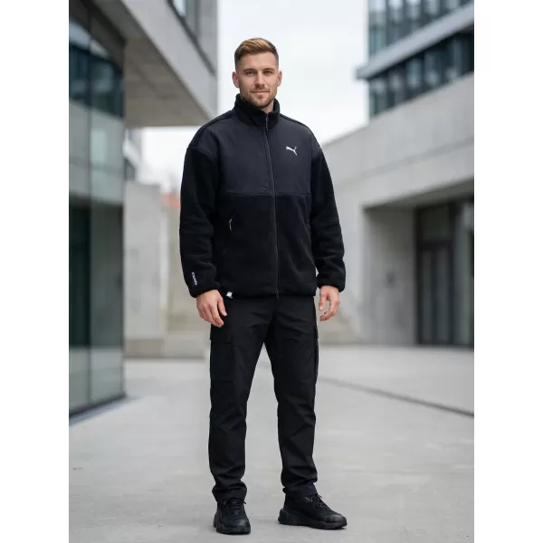  Herrenjacke PUMA TECH SOFT TECH RELAXED SHERPA JACKET 632104-01 SCHWARZ 