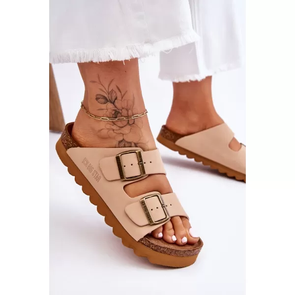  Damenhausschuhe BIG STAR LL274745 BEIGE Big Star Shoes 