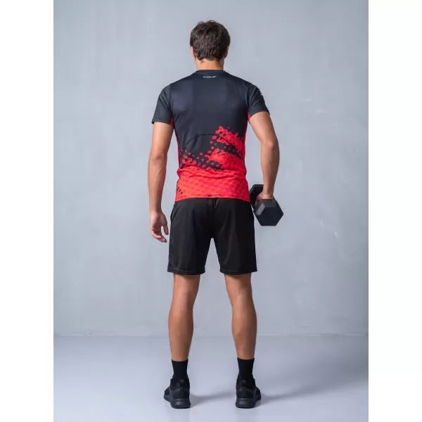  Funktionelle Kompression von Männern t -Shirt Premium ALTISPORT VOJ/ALM109TR04 ROT/SCHWARZ 