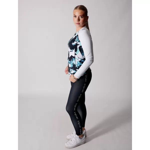  Frauen funktionales t -Shirt mit langen Ärmeln Premium ALTISPORT VOJ/ALW110TR03 BLAU -WHITE 