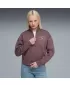 Damen Sweatshirt PUMA CLASS COMFORT HALF-ZIP SHORT CREW FL 688138-88 LILA