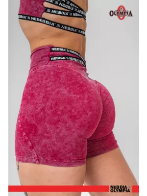 Gewaschene Leggings-Shorts mit hoher Taille HERITAGE 780 RED Nebbia