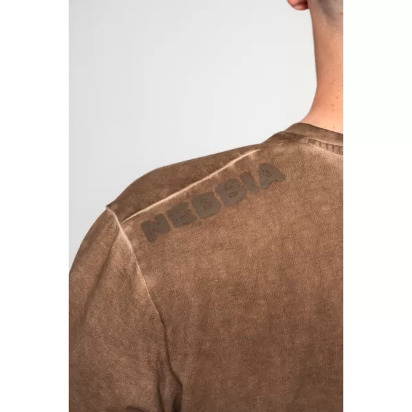  Ausgewaschenes, übergroßes T-Shirt HERITAGE 355 HELLBRAUN Nebbia 